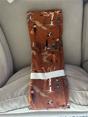 “New” Magaschoni Brown Halloween Motif Throw Blanket